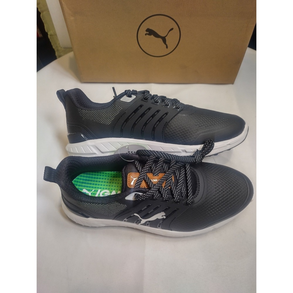 Puma IGNITE Elevate 2 Tour Mens Golf Shoes Black Silver Size 7.5 Waterproof